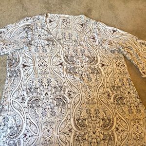 Avenue brown and tan paisley blouse